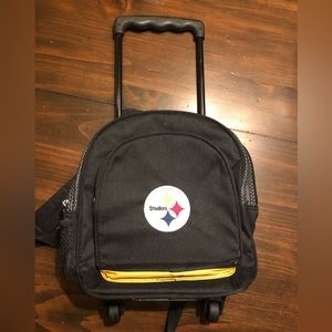 Kids Steeler Travel Backpack with Wheels
